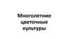 Многолетние цветочные культуры