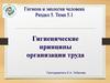 Гигиена и экология человека. Раздел 5. Тема 5.1. Гигиенические принципы