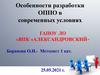 Особенности разработки ОППО в современных условиях