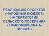Реализация проектов «Народный бюджет»