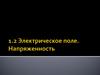 Электрическое поле. Напряженность