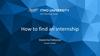 How to find an internship