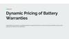 Dynamic Pricing of Battery. Warranties