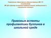 Правовые аспекты профилактики буллинга в школьной среде