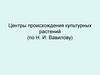 Центры происхождения культурных растений (по Н. И. Вавилову)