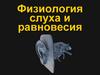 Физиология слуха и равновесия