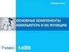 Основные компоненты компьютера и их функции