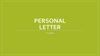 Personal letter