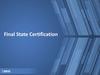 Final State Certification