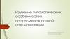 Изучение типологических особенностей спортсменов разной специализации