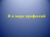Я в мире профессий