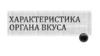 Характеристика органа вкуса
