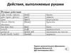 Действия, выполняемые руками