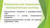 Экономика как социально-экономическая система