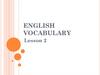 English vocabulary (Lesson 2)