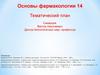 Основы фармакологии. Тематический план