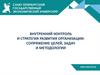 Внутренний контроль и стратегия развития организации: сопряжение целей, задач и методологии