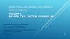 Работа CAE-систем. Пример SW. Информационные системы и технологии. (Лекция №2)