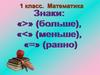 Игра «Назови соседа». 1 класс. Математика