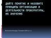 Принципы организации и деятельности прокуратуры, их значение