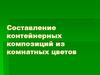 Составление контейнерных композиций из комнатных цветов