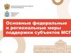 Федеральные меры поддержки субъектов МСП