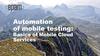 Automation of mobile testing: Basics of Mobile Cloud Services