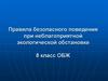 Правила безопасного поведения при неблагоприятной экологической обстановке