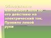 Обнаружение магнитного поля по его действию на электрический ток. Правило левой руки