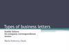 Types of business letters. Inside letters