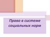 Право в системе социальных норм