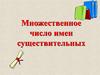 Множественное число существительных