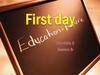 First day. The verb "to be"