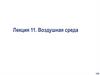 Воздушная среда. Лекция 11