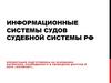Информационные системы судов судебной системы РФ