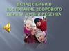 Вклад семьи в воспитание здорового образа жизни ребенка