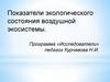 Показатели экологического состояния воздушной экосистемы