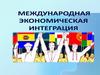 Международная экономическая интеграция