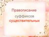 Правописание суффиксов существительных