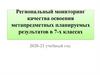 Мониторинг качества освоения метапредметных планируемых результатов в 7-х классах