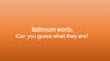 Bathroom words