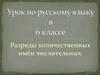 Разряды количественных имён числительных