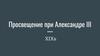 Просвещение при Александре III, XIX век