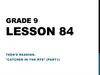 Grade 9 Lesson 84