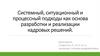 Системный, ситуационный и процессный подходы как основа разработки и реализации кадровых решений