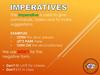 Imperatives. Lesson activities