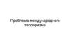 Проблема международного терроризма