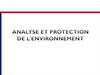 Analyse et protection de l'environnement