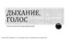 Дыхание, голос. Страх выступления перед аудиторией