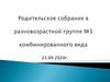 Родительское собрание в разновозрастной группе №3 комбинированного вида